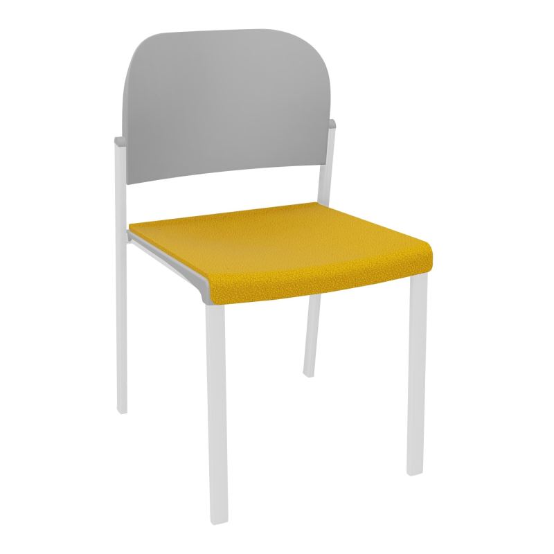 ROMY CHAISE 4P FIXES ASSISE TISSU DOSSIER POLYPRO SANS ACCOUDOIRS  A5 SP PX