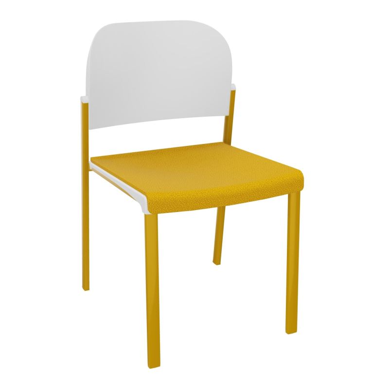 ROMY CHAISE 4P FIXES ASSISE TISSU DOSSIER POLYPRO SANS ACCOUDOIRS  A5 SX PT