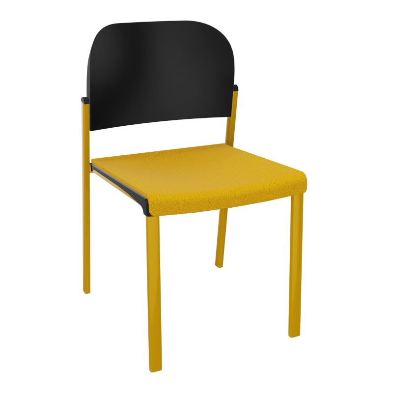 ROMY CHAISE 4P FIXES ASSISE TISSU DOSSIER POLYPRO SANS ACCOUDOIRS  A5 SX PU