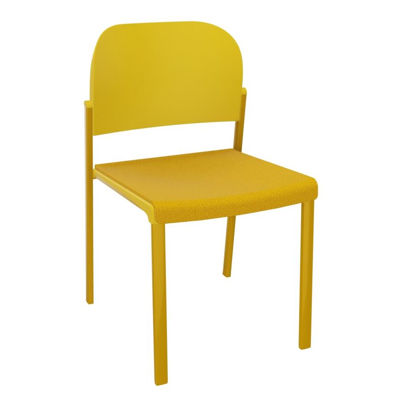 ROMY CHAISE 4P FIXES ASSISE TISSU DOSSIER POLYPRO SANS ACCOUDOIRS  A5 SX PW
