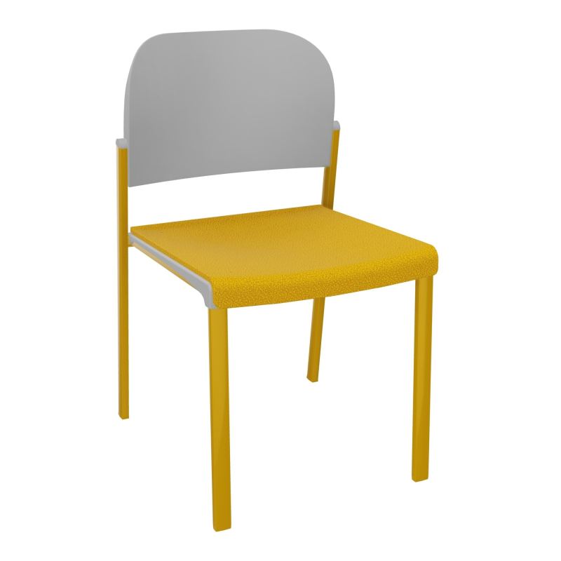 ROMY CHAISE 4P FIXES ASSISE TISSU DOSSIER POLYPRO SANS ACCOUDOIRS  A5 SX PX