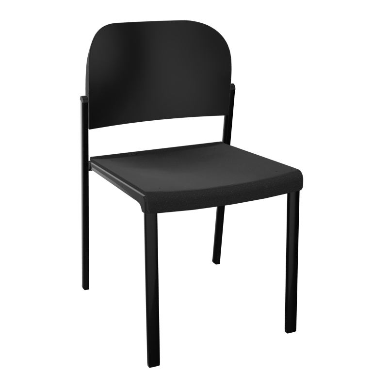 ROMY CHAISE 4P FIXES ASSISE TISSU DOSSIER POLYPRO SANS ACCOUDOIRS  A6 SG PU