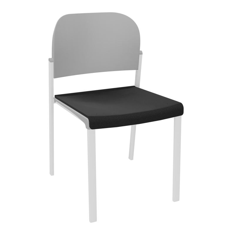 ROMY CHAISE 4P FIXES ASSISE TISSU DOSSIER POLYPRO SANS ACCOUDOIRS  A6 SP PX