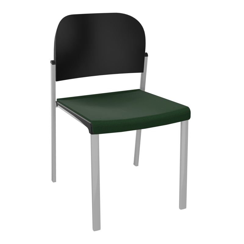 ROMY CHAISE 4P FIXES ASSISE TISSU DOSSIER POLYPRO SANS ACCOUDOIRS  A9 SB PU