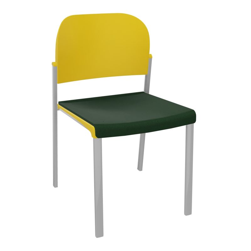 ROMY CHAISE 4P FIXES ASSISE TISSU DOSSIER POLYPRO SANS ACCOUDOIRS  A9 SB PW