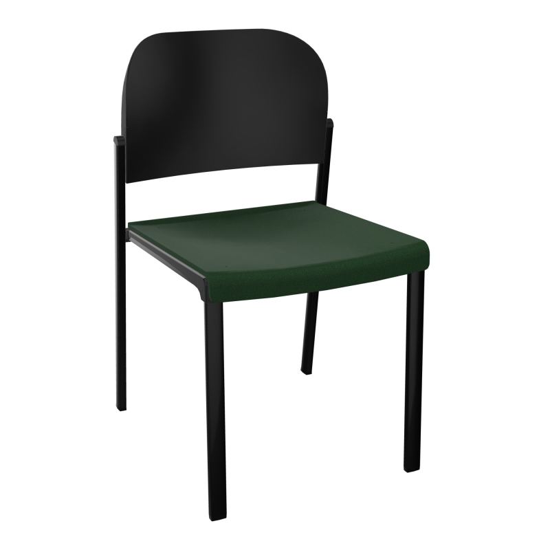 ROMY CHAISE 4P FIXES ASSISE TISSU DOSSIER POLYPRO SANS ACCOUDOIRS  A9 SG PU