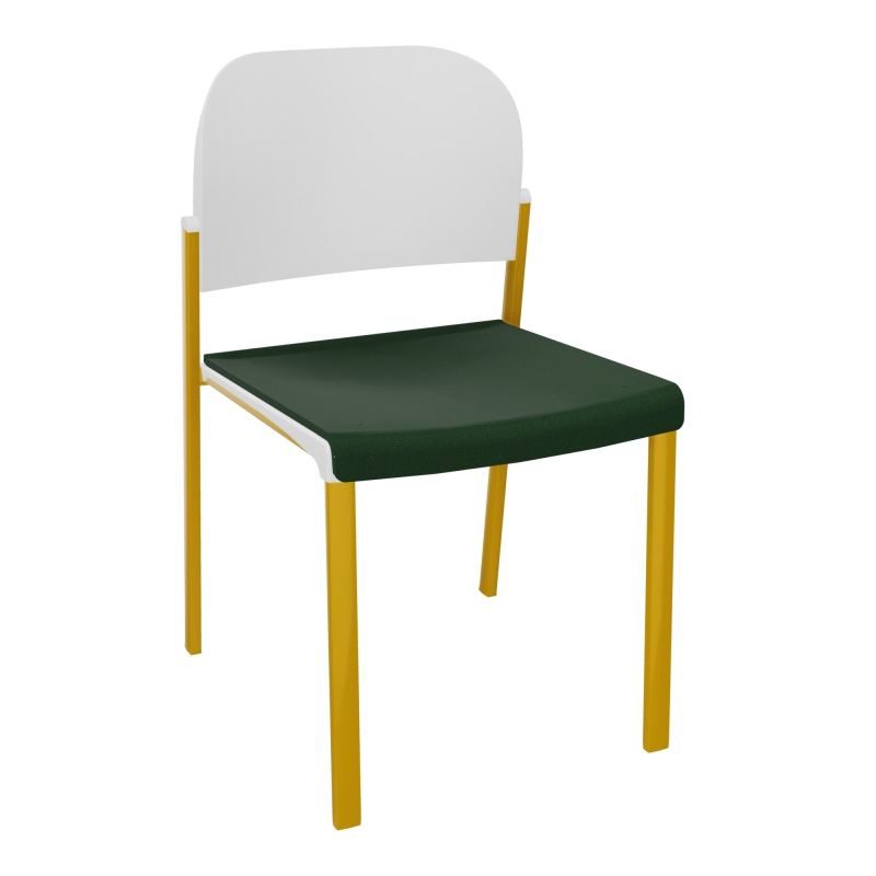 ROMY CHAISE 4P FIXES ASSISE TISSU DOSSIER POLYPRO SANS ACCOUDOIRS  A9 SX PT