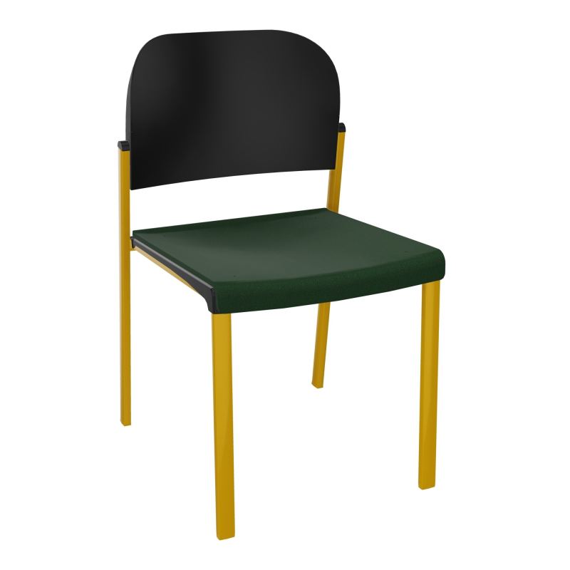 ROMY CHAISE 4P FIXES ASSISE TISSU DOSSIER POLYPRO SANS ACCOUDOIRS  A9 SX PU