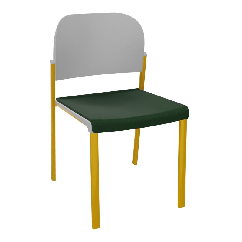 ROMY CHAISE 4P FIXES ASSISE TISSU DOSSIER POLYPRO SANS ACCOUDOIRS  A9 SX PX