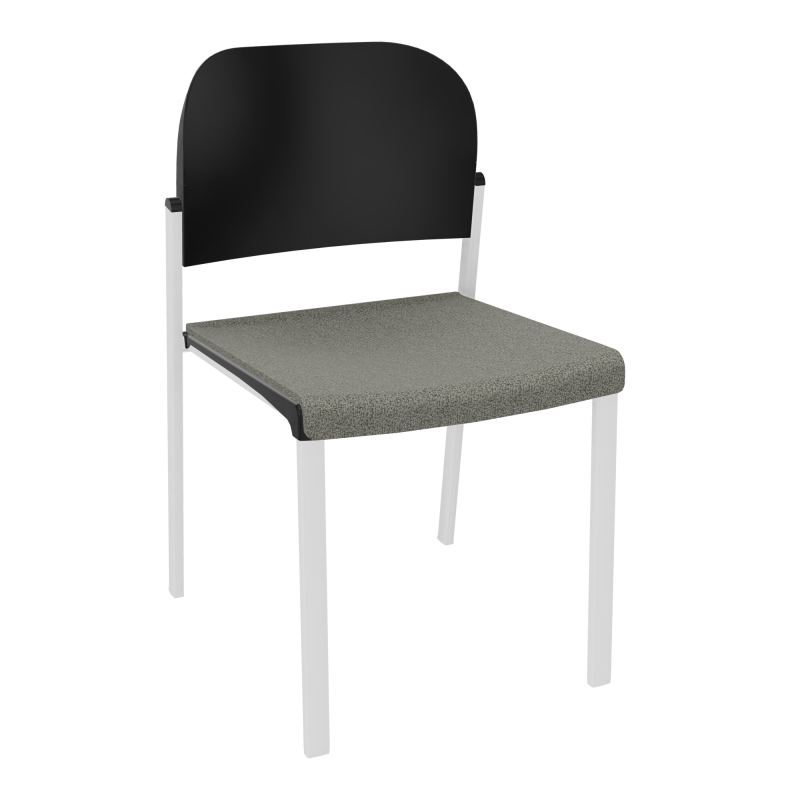 ROMY CHAISE 4P FIXES ASSISE TISSU DOSSIER POLYPRO SANS ACCOUDOIRS  B1 SP PU