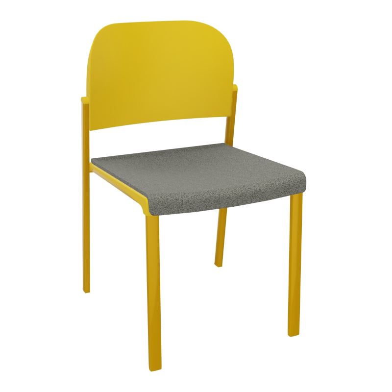 ROMY CHAISE 4P FIXES ASSISE TISSU DOSSIER POLYPRO SANS ACCOUDOIRS  B1 SX PW