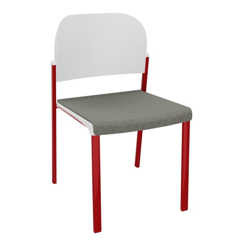 ROMY CHAISE 4P FIXES ASSISE TISSU DOSSIER POLYPRO SANS ACCOUDOIRS  B1 ZY PT