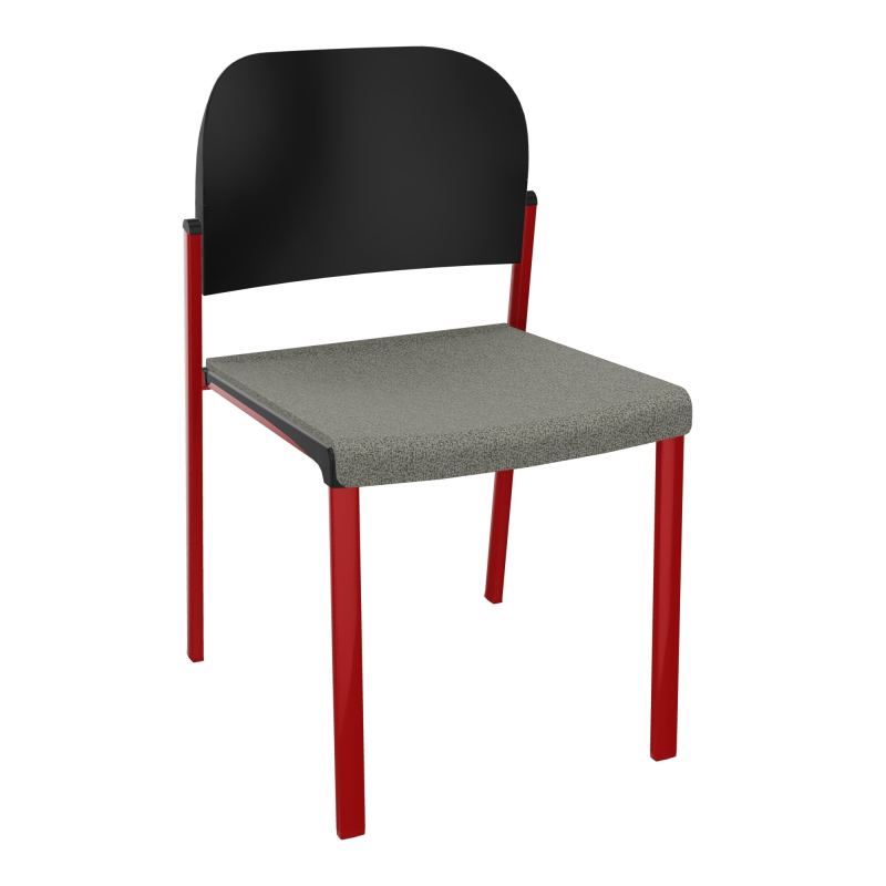 ROMY CHAISE 4P FIXES ASSISE TISSU DOSSIER POLYPRO SANS ACCOUDOIRS  B1 ZY PU