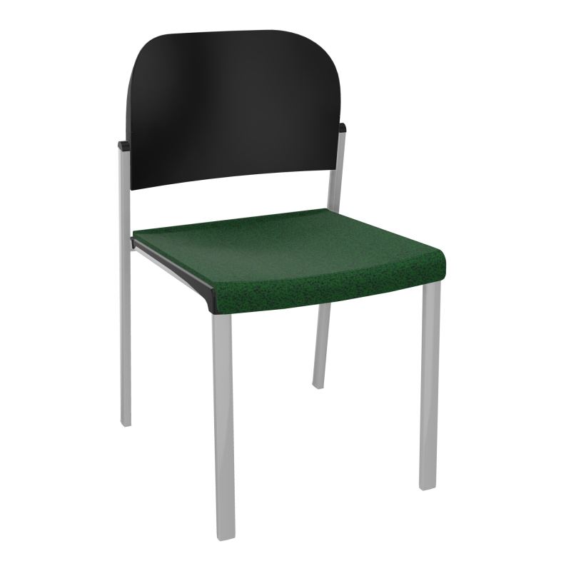 ROMY CHAISE 4P FIXES ASSISE TISSU DOSSIER POLYPRO SANS ACCOUDOIRS  B2 SB PU
