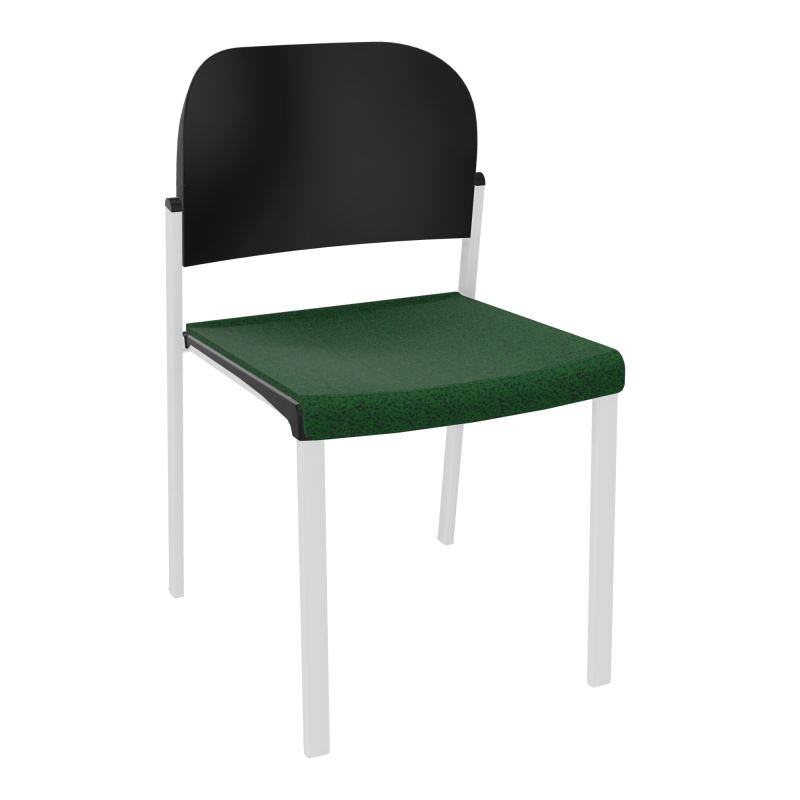 ROMY CHAISE 4P FIXES ASSISE TISSU DOSSIER POLYPRO SANS ACCOUDOIRS  B2 SP PU
