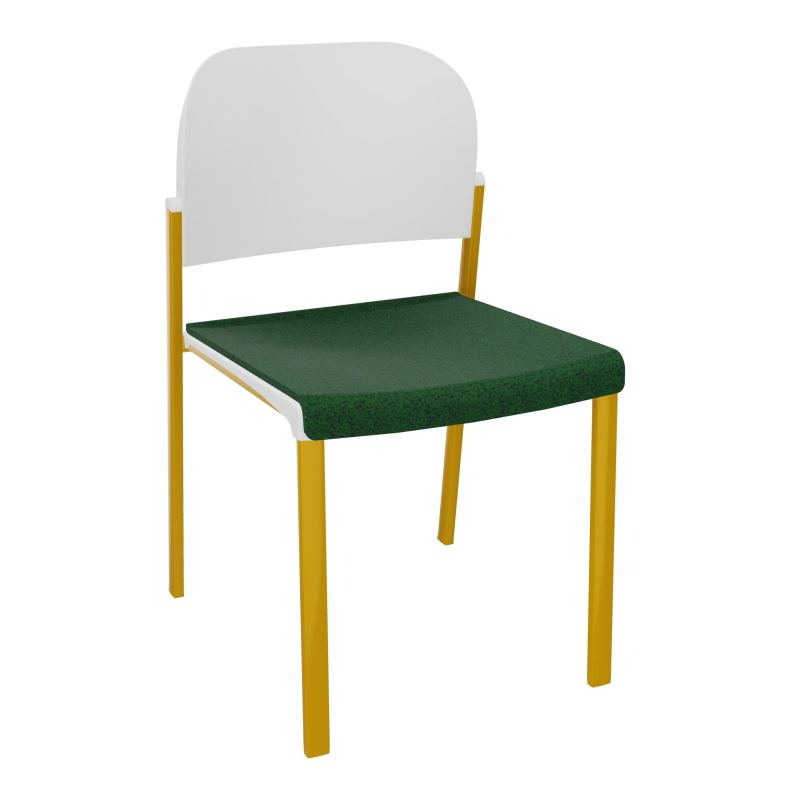 ROMY CHAISE 4P FIXES ASSISE TISSU DOSSIER POLYPRO SANS ACCOUDOIRS  B2 SX PT