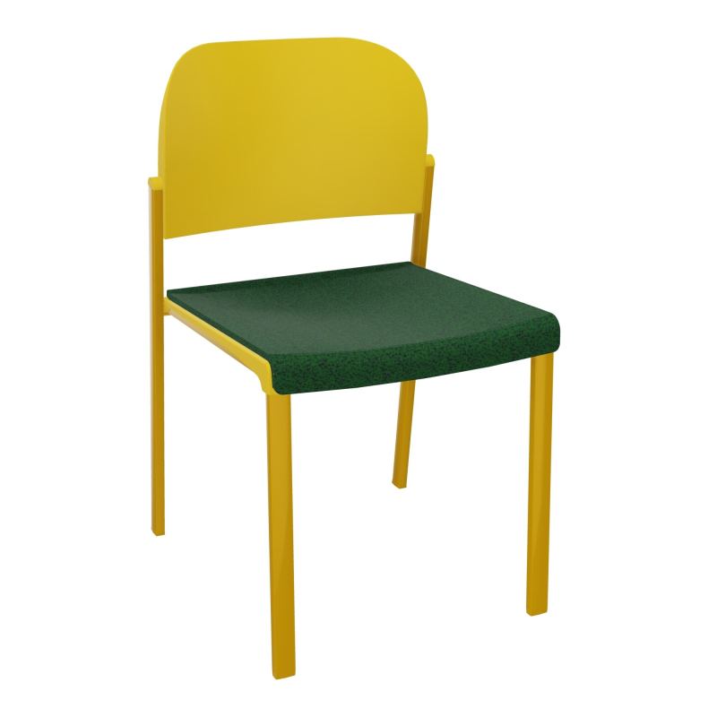 ROMY CHAISE 4P FIXES ASSISE TISSU DOSSIER POLYPRO SANS ACCOUDOIRS  B2 SX PW