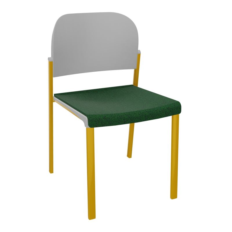 ROMY CHAISE 4P FIXES ASSISE TISSU DOSSIER POLYPRO SANS ACCOUDOIRS  B2 SX PX