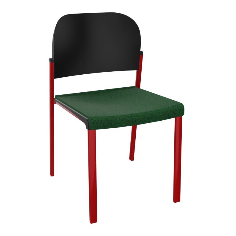 ROMY CHAISE 4P FIXES ASSISE TISSU DOSSIER POLYPRO SANS ACCOUDOIRS  B2 ZY PU