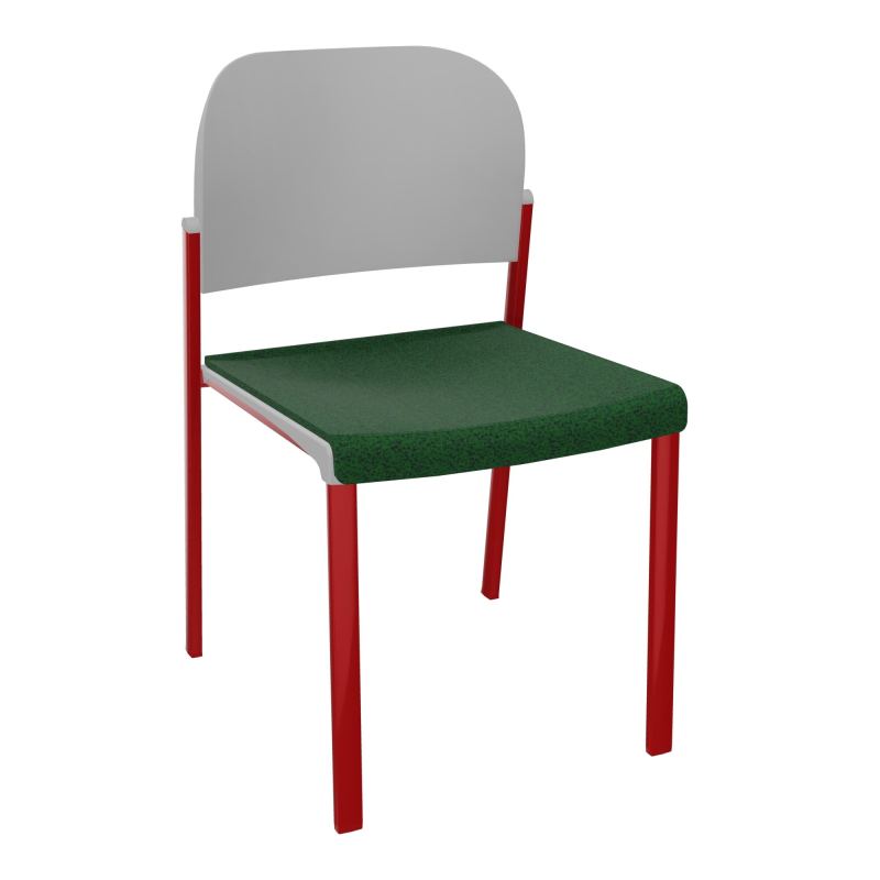 ROMY CHAISE 4P FIXES ASSISE TISSU DOSSIER POLYPRO SANS ACCOUDOIRS  B2 ZY PX
