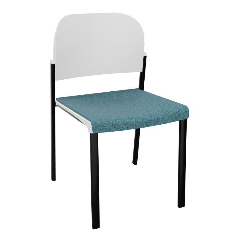 ROMY CHAISE 4P FIXES ASSISE TISSU DOSSIER POLYPRO SANS ACCOUDOIRS  B4 SG PT
