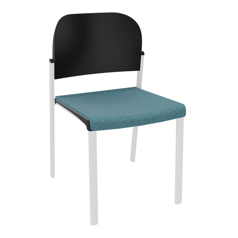 ROMY CHAISE 4P FIXES ASSISE TISSU DOSSIER POLYPRO SANS ACCOUDOIRS  B4 SP PU