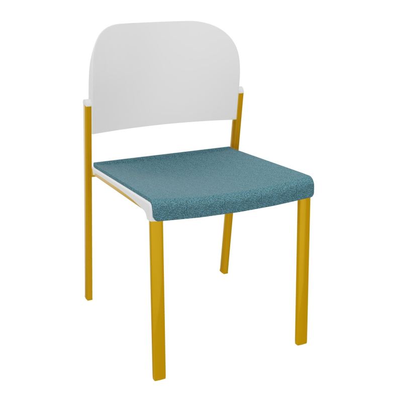 ROMY CHAISE 4P FIXES ASSISE TISSU DOSSIER POLYPRO SANS ACCOUDOIRS  B4 SX PT