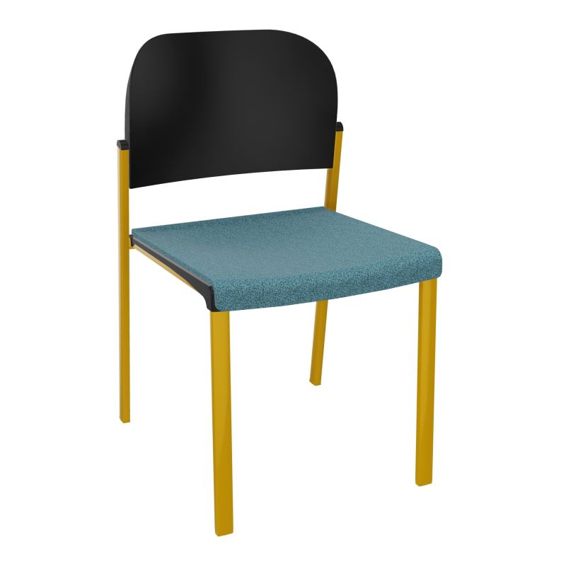 ROMY CHAISE 4P FIXES ASSISE TISSU DOSSIER POLYPRO SANS ACCOUDOIRS  B4 SX PU