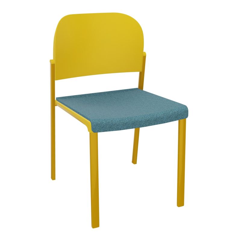 ROMY CHAISE 4P FIXES ASSISE TISSU DOSSIER POLYPRO SANS ACCOUDOIRS  B4 SX PW