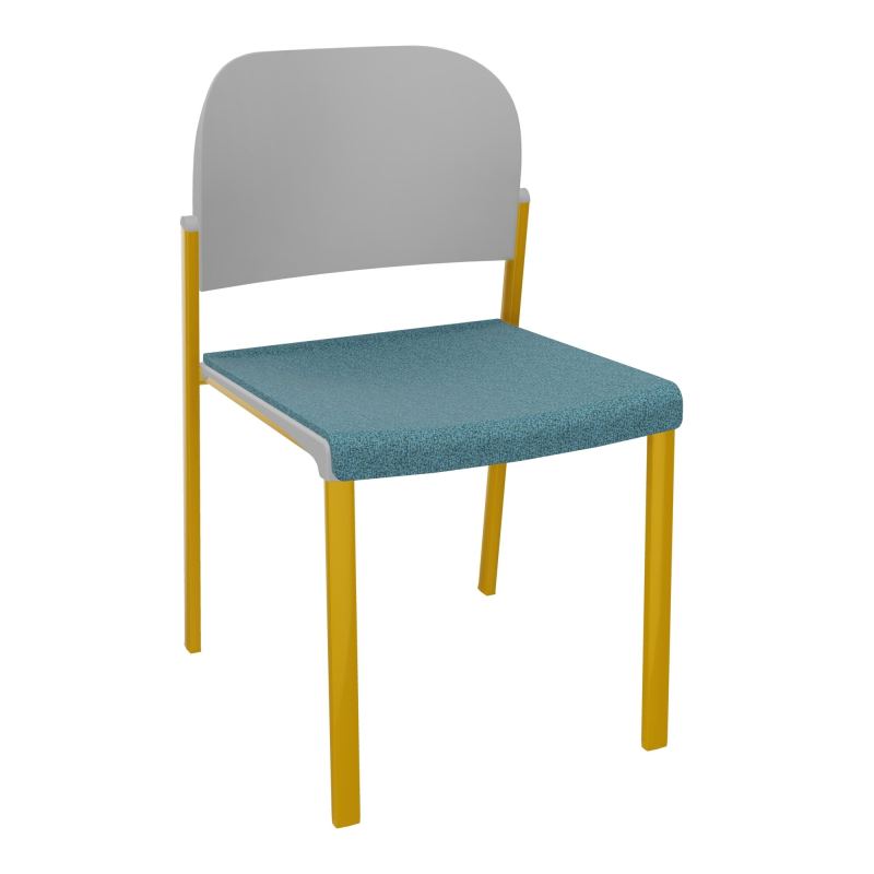 ROMY CHAISE 4P FIXES ASSISE TISSU DOSSIER POLYPRO SANS ACCOUDOIRS  B4 SX PX