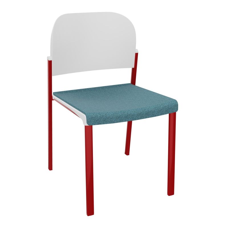 ROMY CHAISE 4P FIXES ASSISE TISSU DOSSIER POLYPRO SANS ACCOUDOIRS  B4 ZY PT