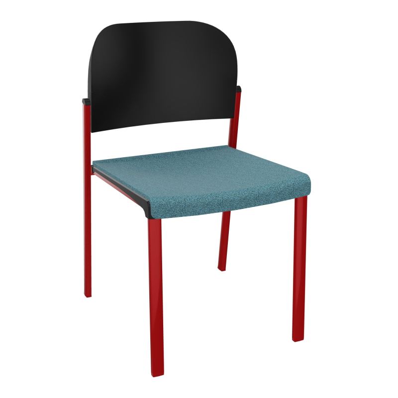 ROMY CHAISE 4P FIXES ASSISE TISSU DOSSIER POLYPRO SANS ACCOUDOIRS  B4 ZY PU