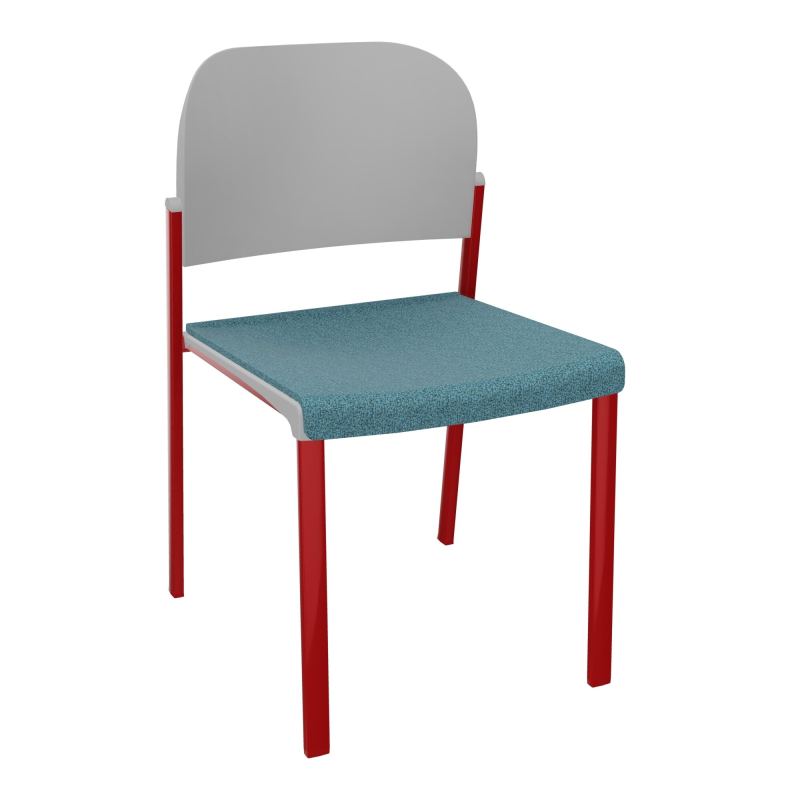 ROMY CHAISE 4P FIXES ASSISE TISSU DOSSIER POLYPRO SANS ACCOUDOIRS  B4 ZY PX