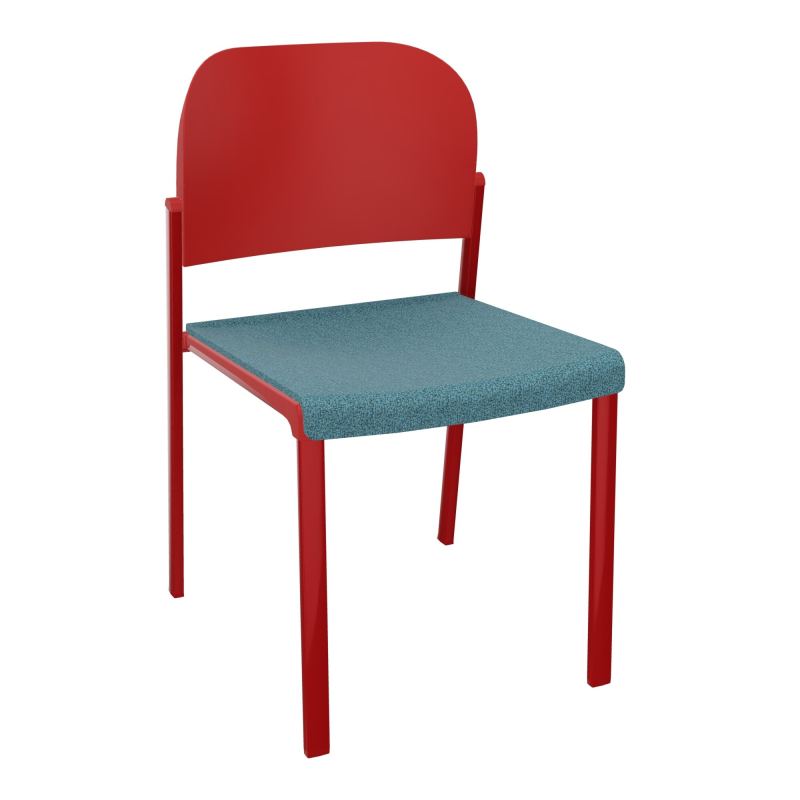 ROMY CHAISE 4P FIXES ASSISE TISSU DOSSIER POLYPRO SANS ACCOUDOIRS  B4 ZY PZ