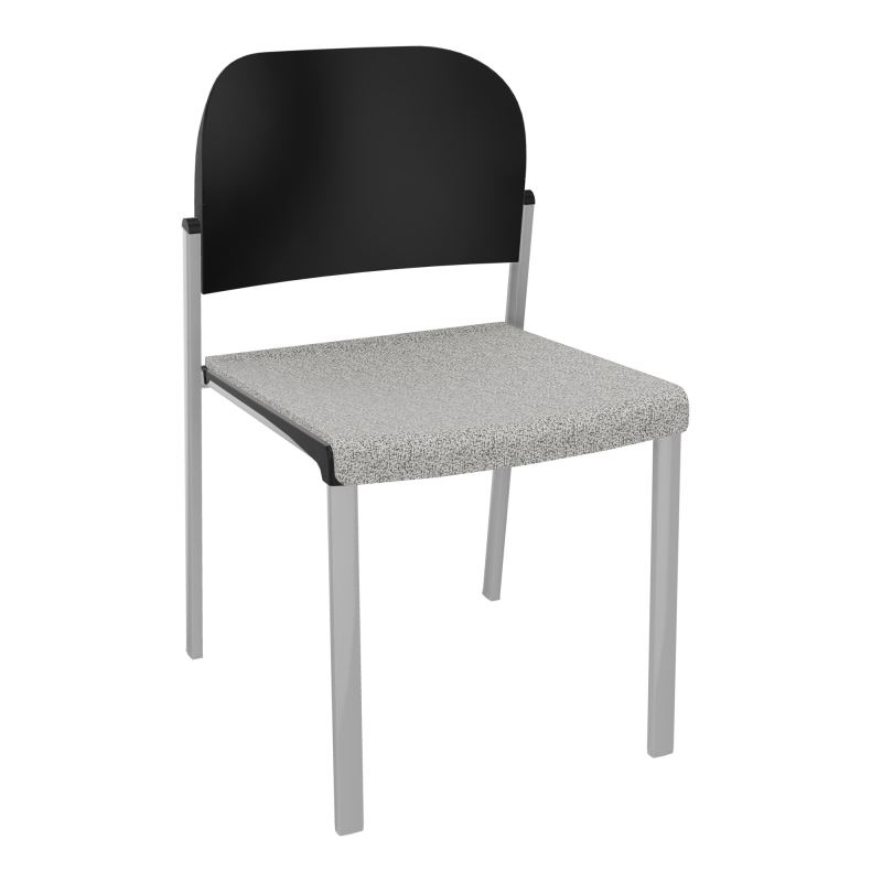 ROMY CHAISE 4P FIXES ASSISE TISSU DOSSIER POLYPRO SANS ACCOUDOIRS  B5 SB PU