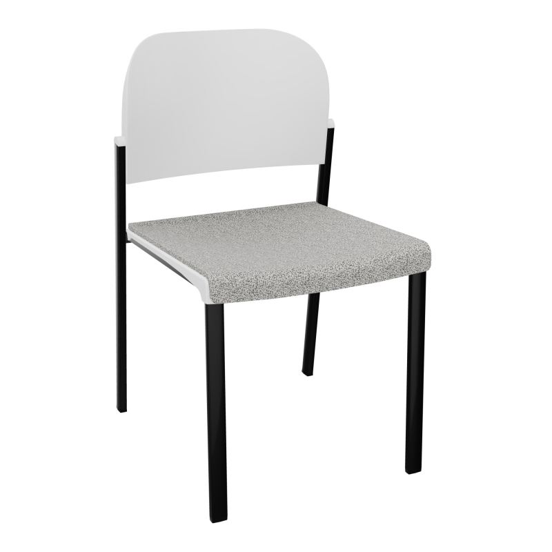 ROMY CHAISE 4P FIXES ASSISE TISSU DOSSIER POLYPRO SANS ACCOUDOIRS  B5 SG PT