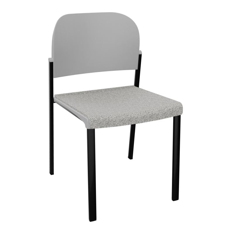 ROMY CHAISE 4P FIXES ASSISE TISSU DOSSIER POLYPRO SANS ACCOUDOIRS  B5 SG PX