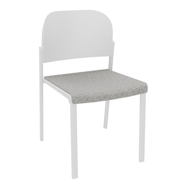 ROMY CHAISE 4P FIXES ASSISE TISSU DOSSIER POLYPRO SANS ACCOUDOIRS  B5 SP PT