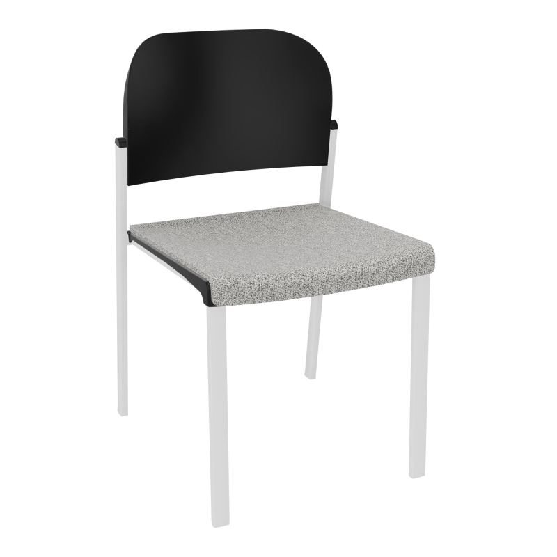 ROMY CHAISE 4P FIXES ASSISE TISSU DOSSIER POLYPRO SANS ACCOUDOIRS  B5 SP PU