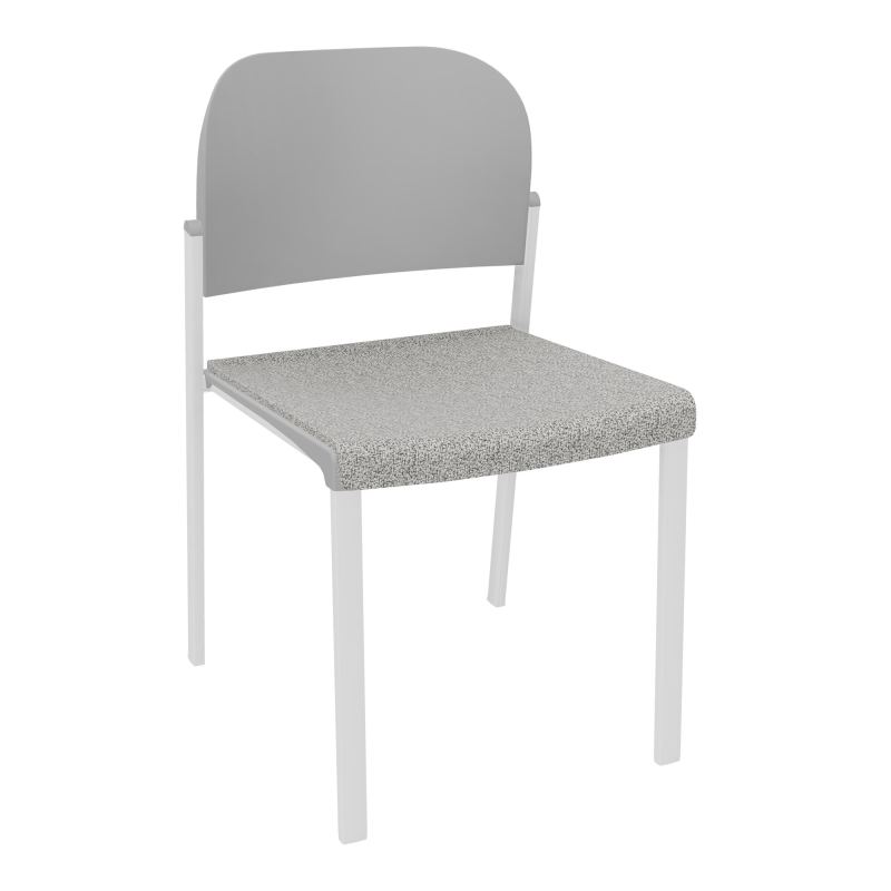 ROMY CHAISE 4P FIXES ASSISE TISSU DOSSIER POLYPRO SANS ACCOUDOIRS  B5 SP PX
