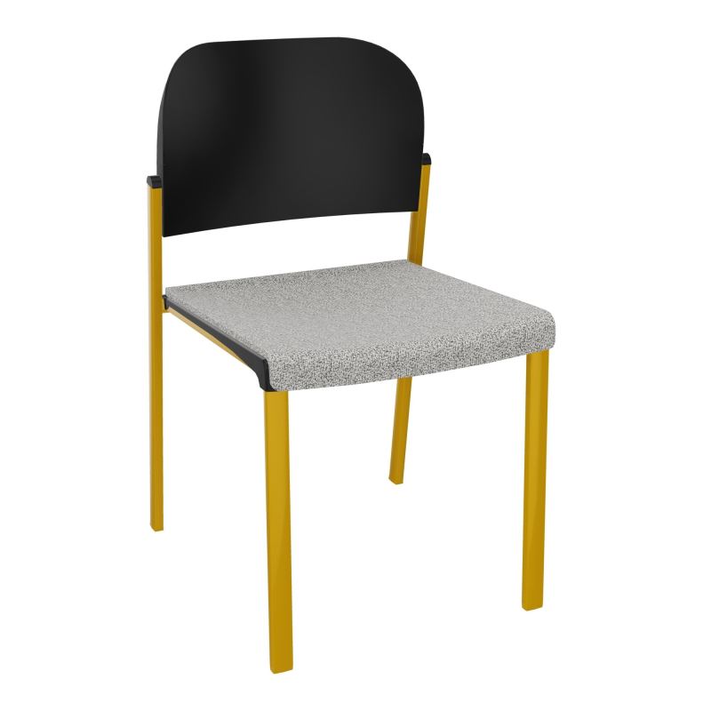 ROMY CHAISE 4P FIXES ASSISE TISSU DOSSIER POLYPRO SANS ACCOUDOIRS  B5 SX PU
