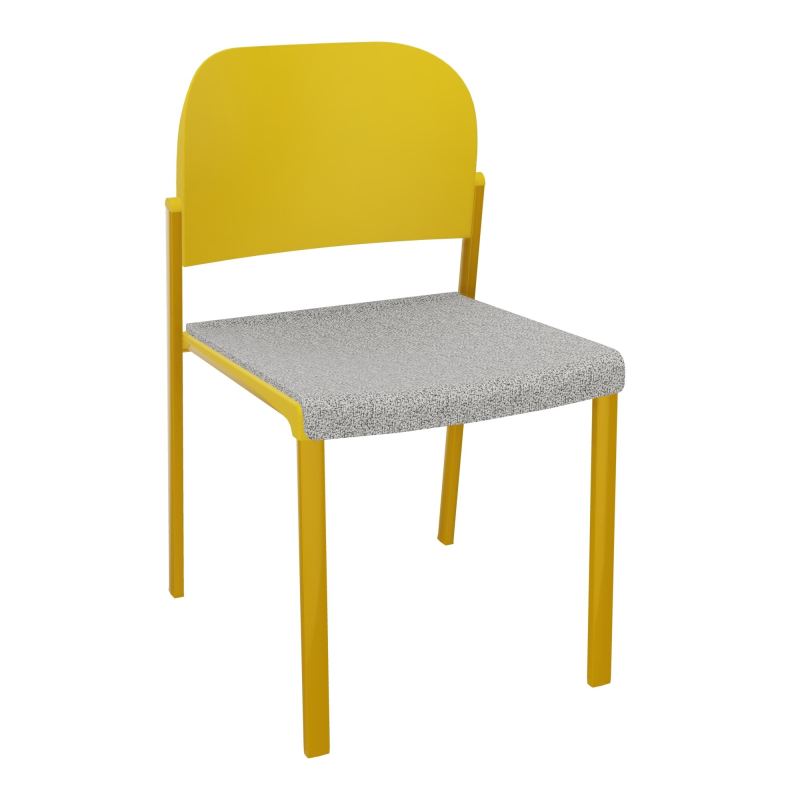 ROMY CHAISE 4P FIXES ASSISE TISSU DOSSIER POLYPRO SANS ACCOUDOIRS  B5 SX PW