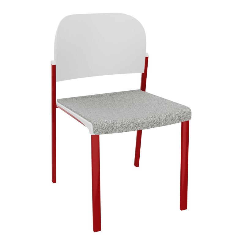 ROMY CHAISE 4P FIXES ASSISE TISSU DOSSIER POLYPRO SANS ACCOUDOIRS  B5 ZY PT