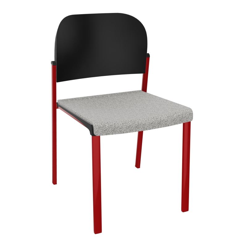ROMY CHAISE 4P FIXES ASSISE TISSU DOSSIER POLYPRO SANS ACCOUDOIRS  B5 ZY PU