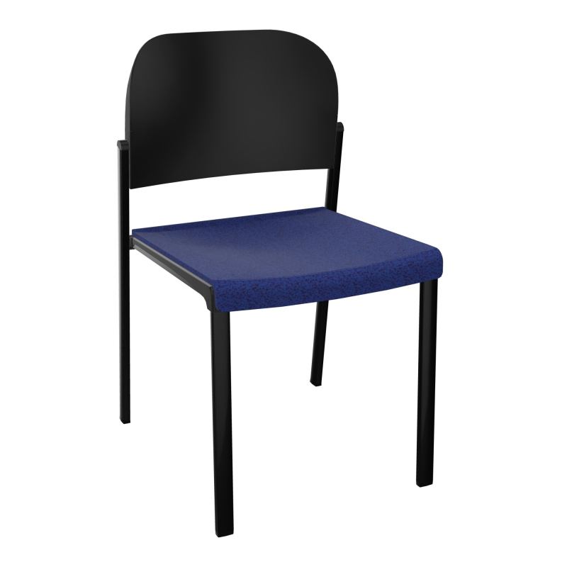ROMY CHAISE 4P FIXES ASSISE TISSU DOSSIER POLYPRO SANS ACCOUDOIRS  B6 SG PU