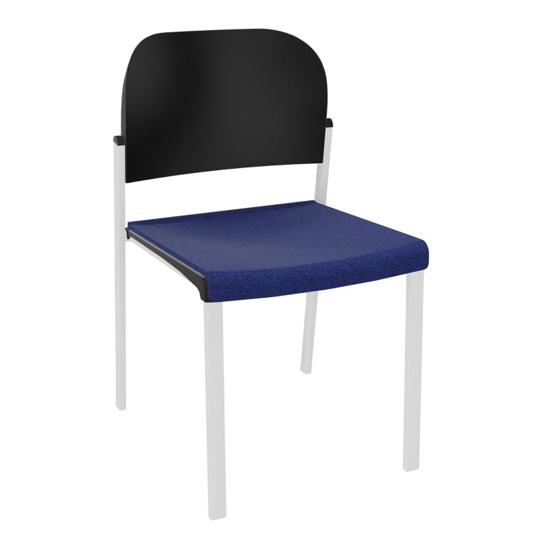 ROMY CHAISE 4P FIXES ASSISE TISSU DOSSIER POLYPRO SANS ACCOUDOIRS  B6 SP PU