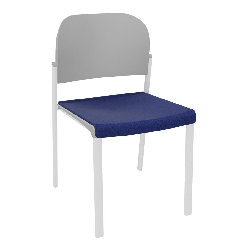 ROMY CHAISE 4P FIXES ASSISE TISSU DOSSIER POLYPRO SANS ACCOUDOIRS  B6 SP PX