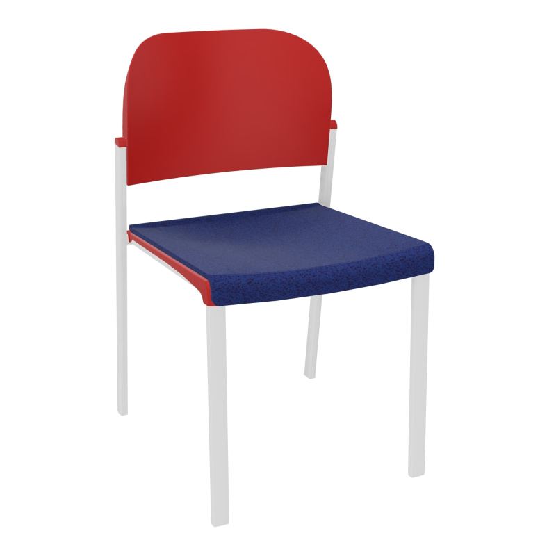 ROMY CHAISE 4P FIXES ASSISE TISSU DOSSIER POLYPRO SANS ACCOUDOIRS  B6 SP PZ