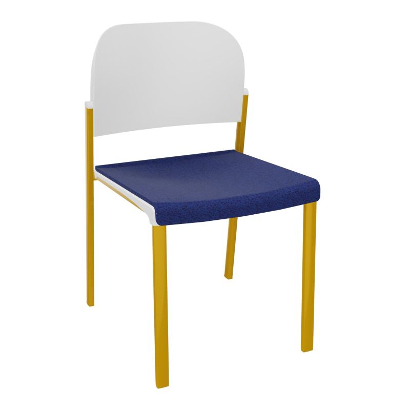 ROMY CHAISE 4P FIXES ASSISE TISSU DOSSIER POLYPRO SANS ACCOUDOIRS  B6 SX PT