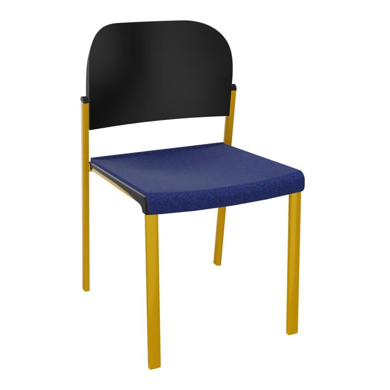 ROMY CHAISE 4P FIXES ASSISE TISSU DOSSIER POLYPRO SANS ACCOUDOIRS  B6 SX PU